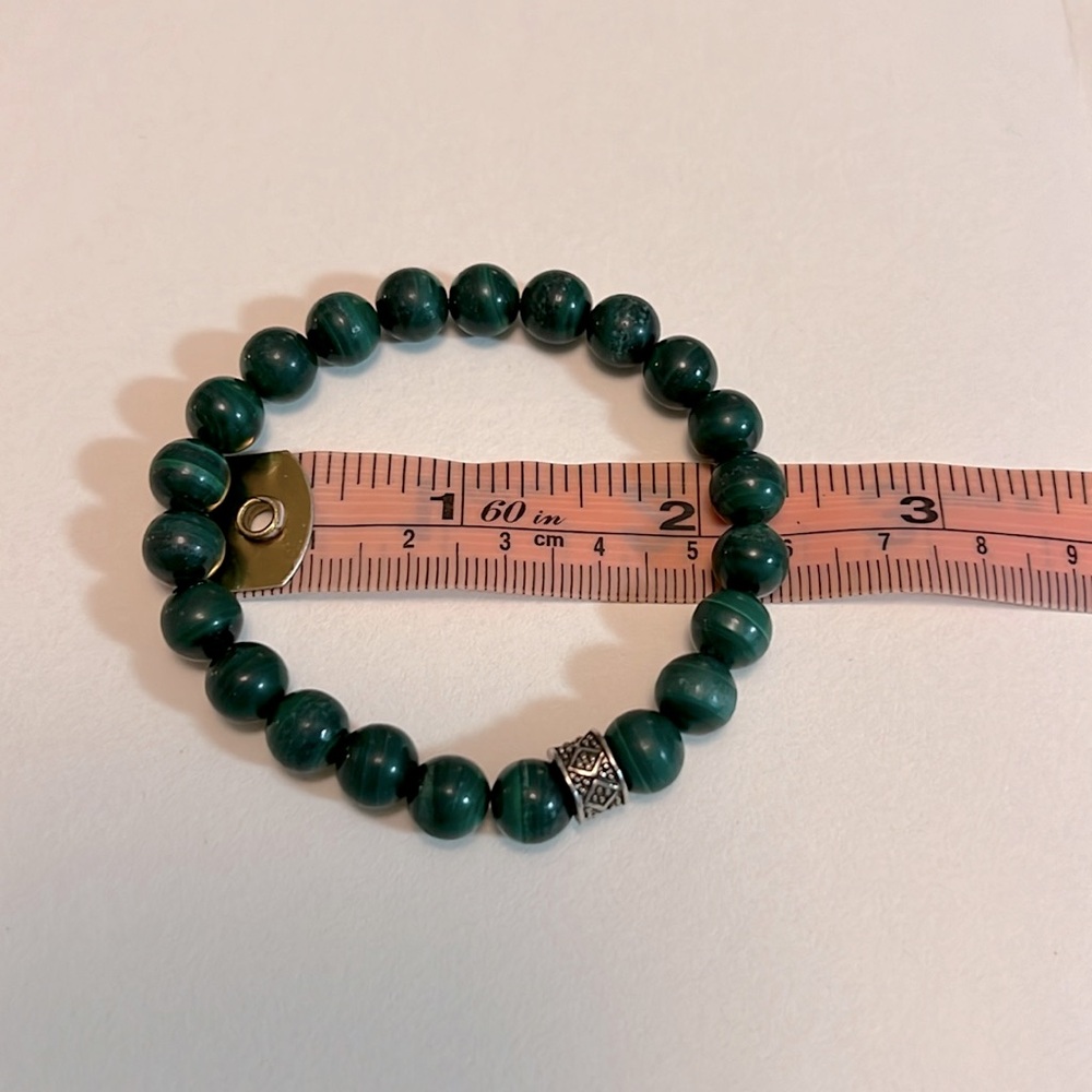 Malachite bead bracelet